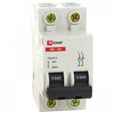 Выключатель нагрузки ВН-63, 2P 63А EKF | SL63-2-63 | EKF