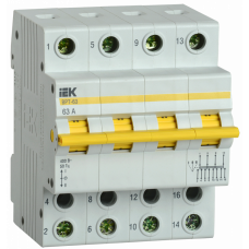 Выключатель нагрузки (рубильник) трехпозиционный ВРТ-63 4п 63А | MPR10-4-063 | IEK