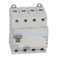 Выключатель дифференциальный (УЗО) DX3-ID 4п 25А 30мА тип AC | 411702 | Legrand