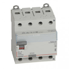 Выключатель дифференциальный (УЗО) DX3-ID 4п 25А 300мА тип AC | 411722 | Legrand