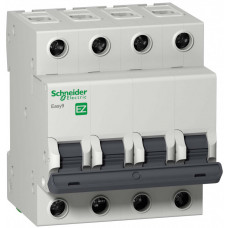 Выключатель автоматический четырехполюсный EASY 9 25А C 4,5кА | EZ9F34425 | Schneider Electric