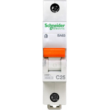 Выключатель автоматический однополюсный ВА63 25А C 4,5кА | 11205 | Schneider Electric