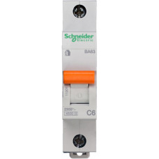 Выключатель автоматический однополюсный ВА63 6А C 4,5кА | 11201 | Schneider Electric