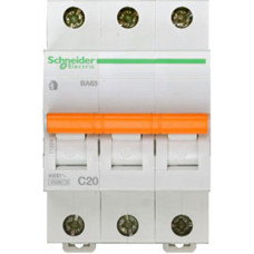 Выключатель автоматический трехполюсный ВА63 20А C 4,5кА | 11224 | Schneider Electric