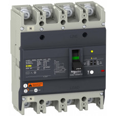 Автоматический выключатель с дифференциальной защитой 25кA 415В 4P 3Т 160А EasyPact EZC | EZCV250N4160 | Schneider Electric