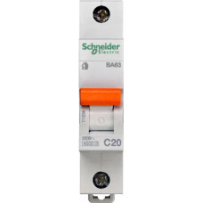 Выключатель автоматический однополюсный ВА63 20А C 4,5кА | 11204 | Schneider Electric