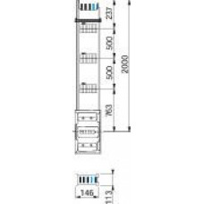 СЕКЦИЯ РАСПР. ВЕРТ. 500А, 2М | KSA500EV4203 | Schneider Electric