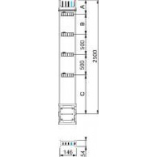 СЕКЦИЯ РАСПР. ВЕРТ. 400А, 2,5М | KSA400EV4254 | Schneider Electric