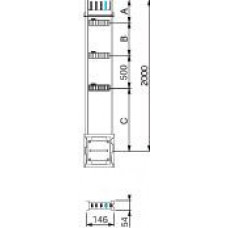 СЕКЦИЯ РАСПР. ВЕРТ. 100А, 2М | KSA100EV4203 | Schneider Electric