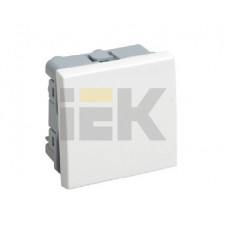 Выключатель проходной (переключатель) одноклавишный на 2 модуля. ВК4-21-00-П | CKK-40D-PO2-K01 | IEK