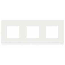 Unica Pure Белое стекло/Белая Рамка 3-ая горизонтальная | NU600685 | Schneider Electric