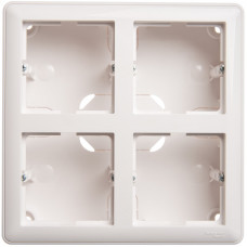 Wessen 59 Белый Коробка 4-ая подъемная для наружного монтажа с рамкой | KP-452-18 | Schneider Electric