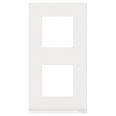 Unica Pure Белое стекло/Белая Рамка 2-ая вертикальная | NU6004V85 | Schneider Electric