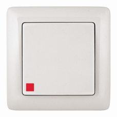 ХИТ С/У Белый Выключатель 1-клавишный с подсветкой 6А, 250В | VS16-135-B | Schneider Electric