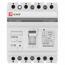 Автоматический выключатель ВА-99 125/125А 4P 25кА EKF | mccb99-125-125-4P | EKF