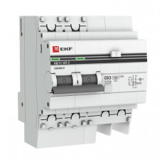 Выключатель автоматический дифференциальный АД-2 2п 40А C 100мА тип AC (4 мод) PROxima (электронный) | DA2-40-100-pro | EKF