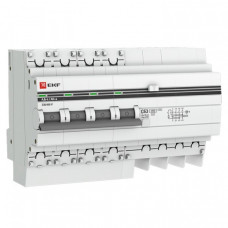 Выключатель автоматический дифференциальный АД-4 4п 25А C 300мА тип AC (8 мод) PROxima (электронный) | DA4-25-300-pro | EKF