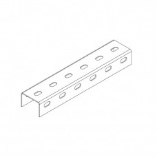 Профиль монтажный U-образный перфорированный 60х40х3000 (2 мм) | СП604020U3-3 | Ostec