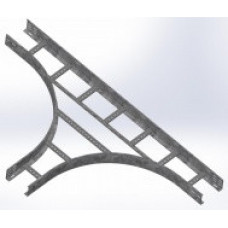 Тройник для лестничного лотка НЛО 600х50х3000 (радиус поворота 600 мм) | ТЛНЛО 600х50-600 | OSTEC