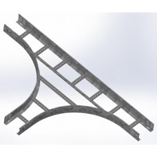 Тройник для лестничного лотка НЛО 200х100х3000 (радиус поворота 600 мм) | ТЛНЛО 200х100-600 | OSTEC