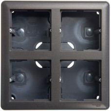 Wessen 59 Черный бархат Коробка 4-ая подъемная для наружного монтажа с рамкой | KP-452-68 | Schneider Electric