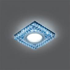 Светильник точечный Backlight BL032 Квадрат. Черн.Кристал/Хром, Gu5.3, LED 4100K | BL032 | Gauss