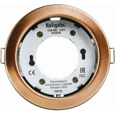 Светильник светодиодный ДВО NGX-R1-006-GX53 220В GX53 IP20 черненая медь | 71282 | Navigator