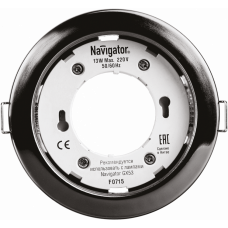 Светильник светодиодный ДВО NGX-R1-005-GX53 220В GX53 IP20 черный хром | 71281 | Navigator