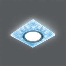 Светильник точечный Backlight BL065 Квадрат. Белый/Серебро/Хром, Gu5.3, LED 4100K | BL065 | Gauss