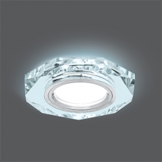 Светильник точечный Backlight BL054 Восемь гран. Кристалл/Хром, Gu5.3, LED 4100K | BL054 | Gauss
