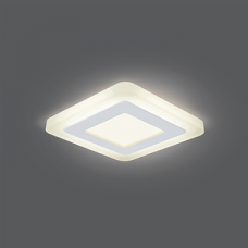 Светильник светодиодный Backlight BL120 Квадрат. Акрил, 3+3W, LED 3000K, 105*105, | BL120 | Gauss