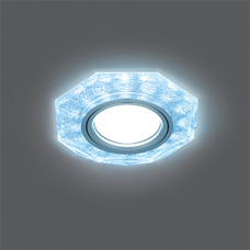 Светильник точечный Backlight BL066 Восемь гран. Белый/Серебро/Хром, Gu5.3, LED 4100K | BL066 | Gauss