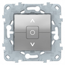 Unica New Алюминий Выключатель для жалюзи, 2-клавишный, с фиксацией, сх. 4 | NU520830 | Schneider Electric
