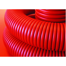 Труба двустенная гибкая ПНД для кабельной канализации 63мм без протяжки, SN13, в бухте 50м, красный | 120963 | DKC