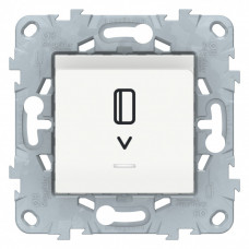 Unica New Белый Выключатель карточный, с подсветкой, 10А | NU528318 | Schneider Electric