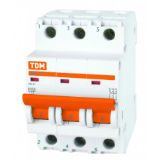 Выключатель автоматический трехполюсный ВА47-29 3А C 4,5кА | SQ0206-0102 | TDM