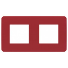 Unica Studio Color Красный/Белый Рамка 2-ая | NU280413 | Schneider Electric