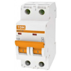 Выключатель автоматический двухполюсный ВА47-29 2А B 4,5кА | SQ0206-0018 | TDM
