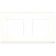 Unica Pure Матовое стекло/Белая Рамка 2-ая горизонтальная | NU600489 | Schneider Electric