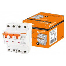 Выключатель автоматический дифференциальный АВДТ 63S 3п+N 63А C 300мА тип AC | SQ0202-0051 | TDM