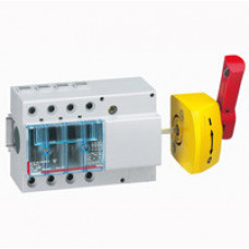 Выключатель-разъединитель Vistop - 63 A - 4П - рукоятка сбоку - красная рукоятка / желтая панель | 022318 | Legrand