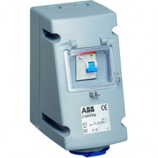 Розетка с УЗО 216RPR6, 16А, 2Р+Е, IP44, 6ч | 2CMA168261R1000 | ABB