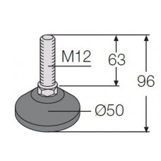 Ножки для выравнивания по высоте м12 (4шт) | EV1004 | ABB