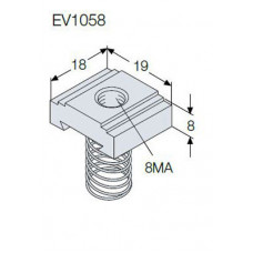 Гайка М8 для EV1050 (100шт) | EV1058 | ABB