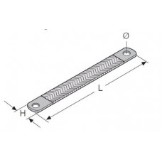 Шина заземления, гибкая 25d9 - 22x300(ШхД) (5шт) | AA6890 | ABB