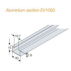 Профиль алюминиевый Ш=2000мм 30x15(10шт) | EV1050 | ABB