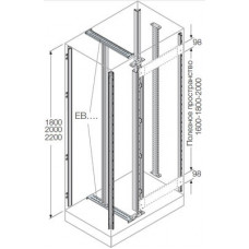 Стойки каркаса+для ячеек+каб секции H=1800м | EM1803 | ABB