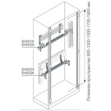DIN-рейка Ш=600мм 18мод+фронт кронштейн | EH0018 | ABB