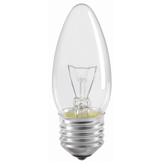Лампа накаливания ЛОН 60Вт Е27 220В C35 свеча прозрачная | LN-C35-60-E27-CL | IEK