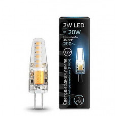 Лампа светодиодная LED 2Вт G4 12В silicone 4100К d10х38мм | AL207707202 | Gauss